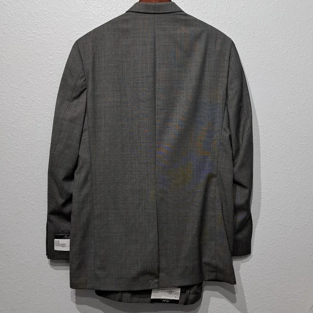 Ralph Lauren 100% Flat Front Solid Wool Suit